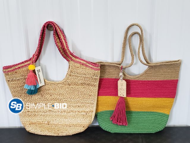 Lot 58-68210 - Lot of (2) Jute Tote bags