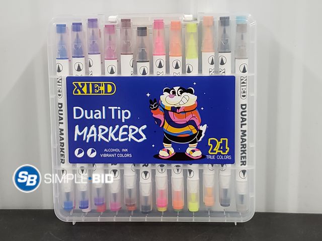 Lot 58-72332 - New Dual Tip Markers 24 colors