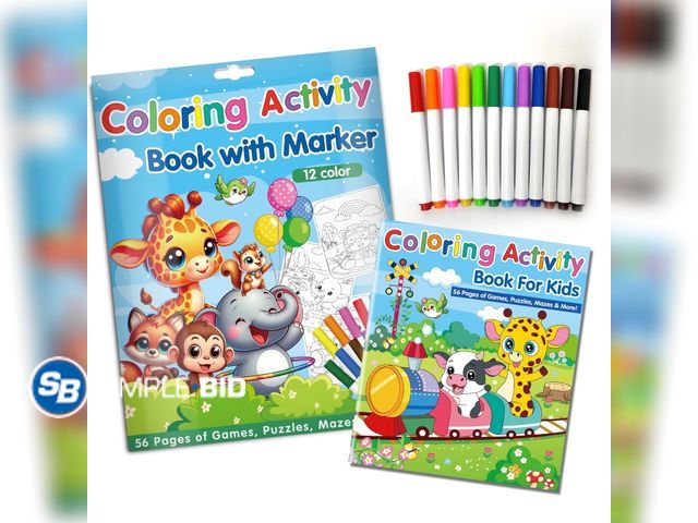Lot 58-57579 - New Kalysky Coloring Book with Marke for Kids Ages 4-8, Gifts for Kids and Toddlers Ages 2-4