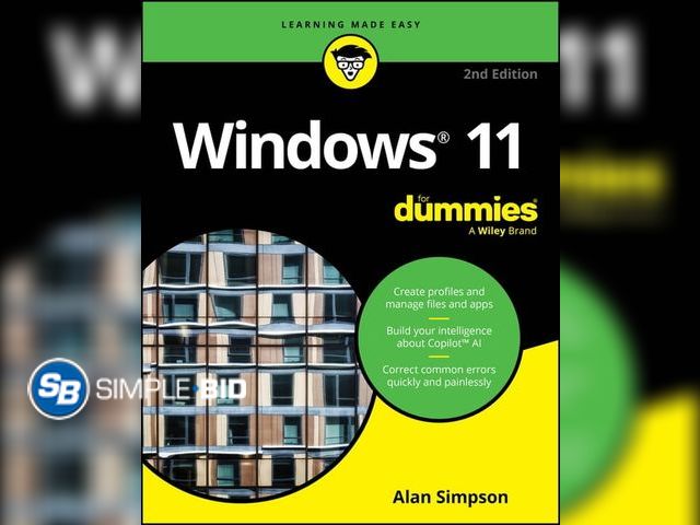 Lot 58-57868 - New Windows 11 for Dummies, 2nd Edition, (Paperback)