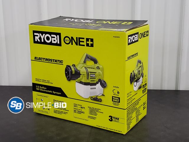 Lot 58-77088 - RYOBI 18V 1/2 Gallon Electrostatic Sprayer - Appears New in Box (TOOL ONLY)
