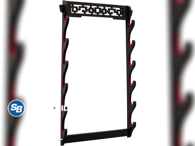 Lot 58-29117 - YCJvex 6-Tier Sword/Weapon Wall Mount with Steel/Gold Lion Head