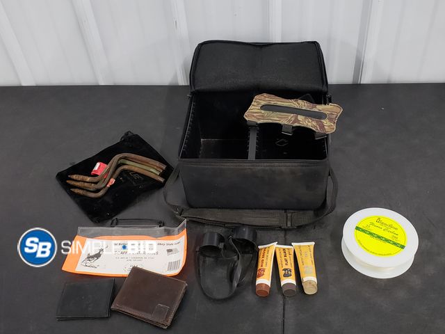 Lot 58-58376 - Lot of Misc Hunting/Fishing Items and More in a CD Organizer Case