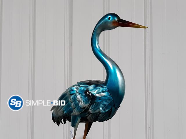 Lot 58-21540 - New New Evergreen 35” Blue Heron metal Statue