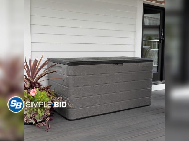 Lot 58-31918 - Suncast 170 Gallon Extra Large Deck Box - Dark Stoney