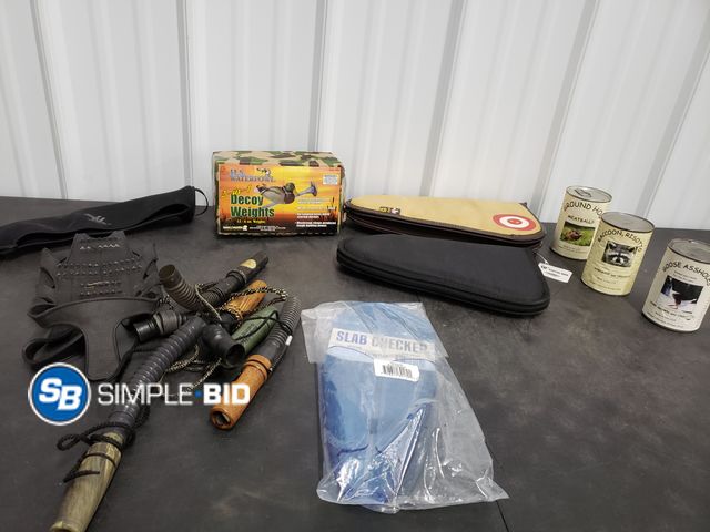 Lot 58-74409 - Lot of Hunting Gear including Pistol Rugs, Slab Checker and much more