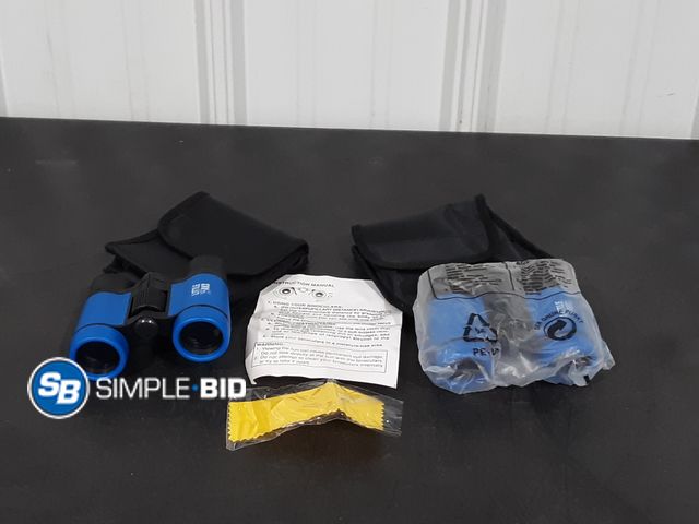 Lot 58-29031 - Lot of (2) New Little AKS Kids Children Binoculars w/Case 4 x 30 Power