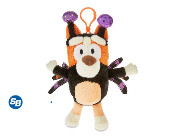 Lot 58-50927 - New Bluey's Halloween Bingo Spider Costume Plush Backpack Clip, 6.5" x 3", by Dan Dee