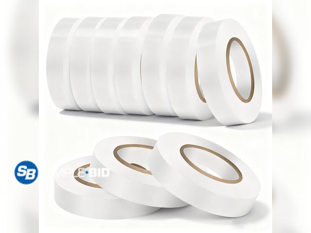 Lot 58-68885 - New Eliamo 10 Pack White Electrical Tape,High Temp Waterproof Insulating Tape,0.7 inch Wide x 66FT L...