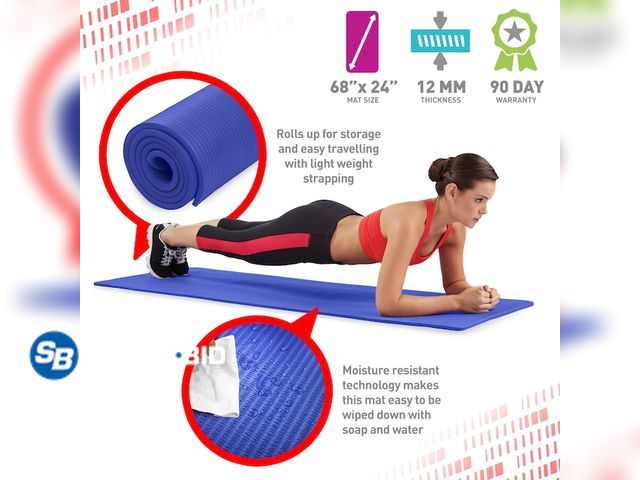 Lot 58-32069 - New Amylove 1Yoga Mat 68x24x0.12 Inch Exercise Non Slip Fitness Workout Mats for Women Men Home Work...