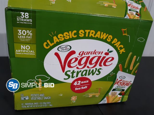 Lot 58-26169 - VEGGIE STRAWS! Classic Straws pack - 38 individually packaged - unopened - best by 9/25