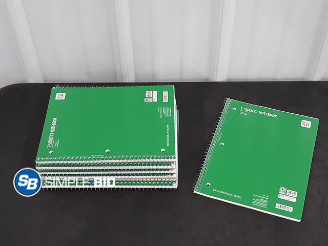 Lot 58-33727 - Lot of (12) New 1-Subject Notebooks 70 sheets +