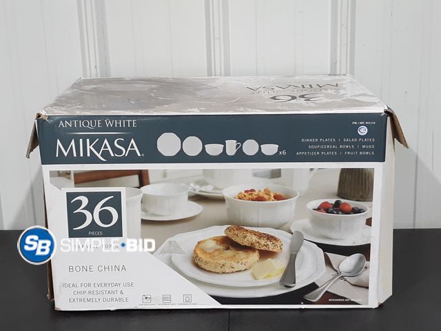 Lot 58-27356 - Mikasa Bone China - Antique White - 36 Piece Set