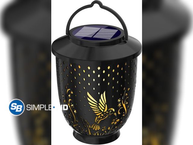 Lot 58-70517 - New Solar Outdoor Animal Projection Light, Waterproof Hollow Projection Lantern, LED Hanging Solar L...