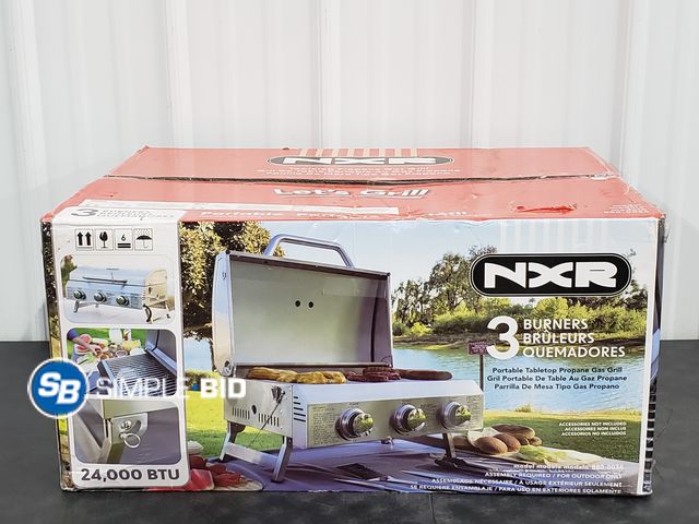 Lot 58-77560 - NXR 3 Burner Portable Grill - New in Box