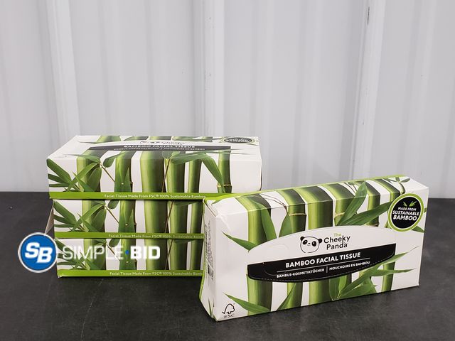 Lot 58-59662 - Lot of (4) New Bamboo Facial Tissue -- The Cheeky panda