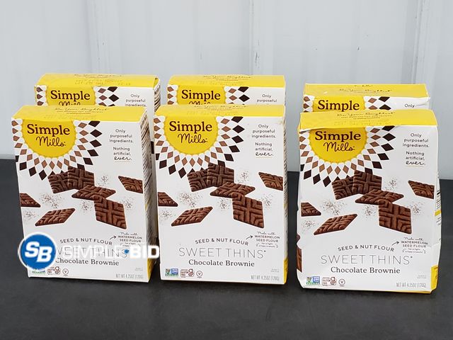 Lot 58-67794 - Lot of (6) Simple Mills Chocolate Brownie Seed and Nut Flour Sweet Thins, Paleo Friendly and Delicio...