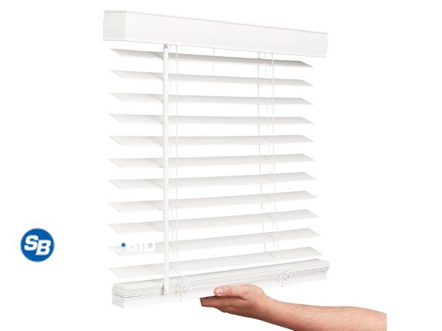 Lot 58-58082 - New Lotus &amp; Windoware Cordless 2" Faux Wood Room Darkening Horizontal Blind, Snow White - 27" x ...