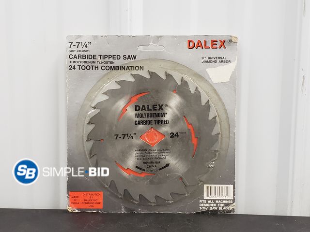 Lot 58-51000 - Dalex Molybdenum Carbide Tipped  7-7 1/4" 24 Tooth Blade