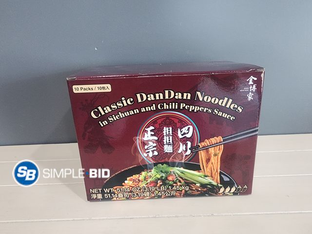 Lot 58-36672 - Classic Dandan NOODLES in sichuan and chili peppers sauce - 9 packages - unopened