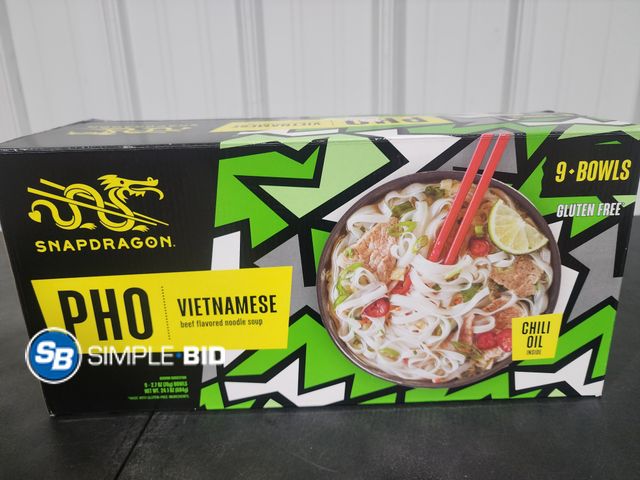 Lot 58-26090 - Snapdragon PHO Vietnamese BEEF flavored noodle soup - 6 bowls - unopened