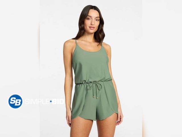 Lot 58-71218 - New Time and Tru Women's and Women's Plus Size Tank Romper Swimsuit - SIZE 1XL