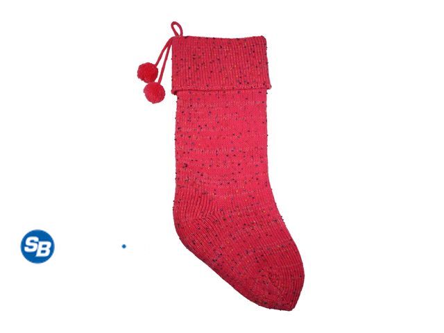 Lot 58-27205 - New Holiday Time Jumbo Pink Knit Stocking, 36"