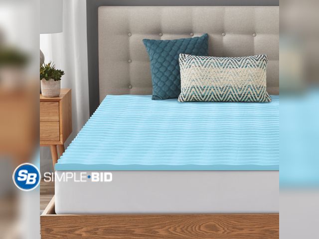 Lot 58-41288 - Mainstays 1.5" Memory Foam Mattress Topper, Queen - open box