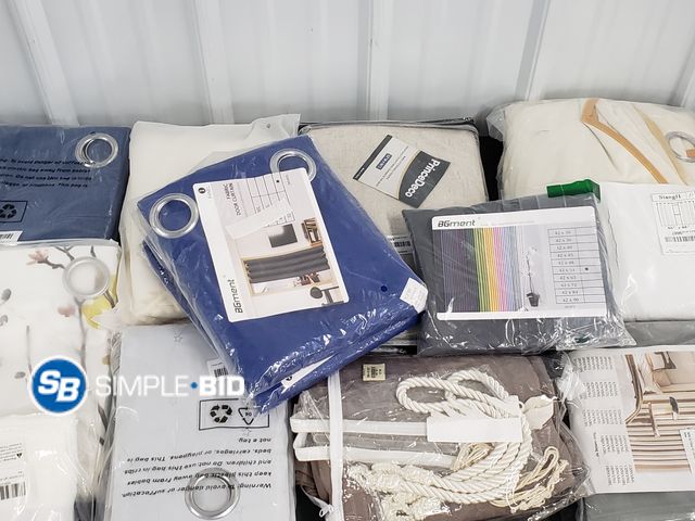 Lot 58-59330 - Lot of (12) + Curtain Panels and Valances - variety of styles and sizes - unused