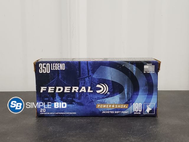 Lot 58-75390 - Federal 350 Legend 180 Grain 20 rounds