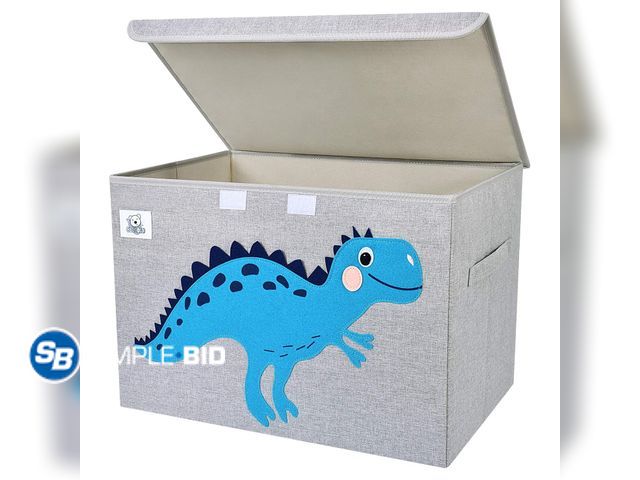 Lot 58-39148 - Foldable Large Kids Toy Chest with Flip-Top Lid, Collapsible Fabric Animal Toy Storage Organizer/Bin...