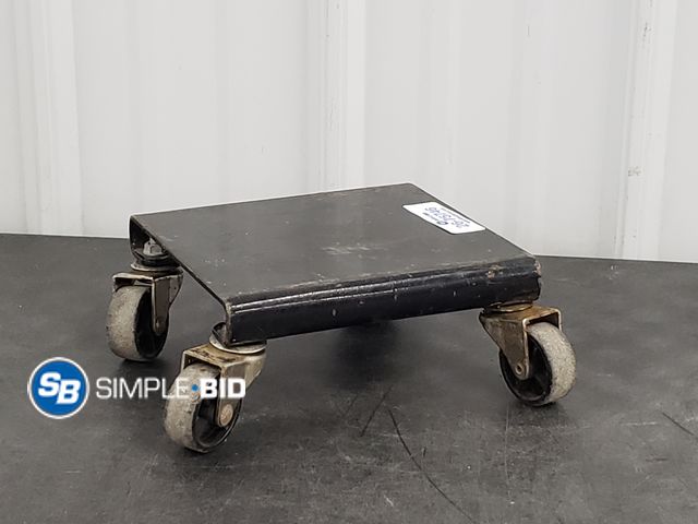Lot 58-75746 - Small Metal Caster Platform approx 7.5" x 8" with Swivel Wheels