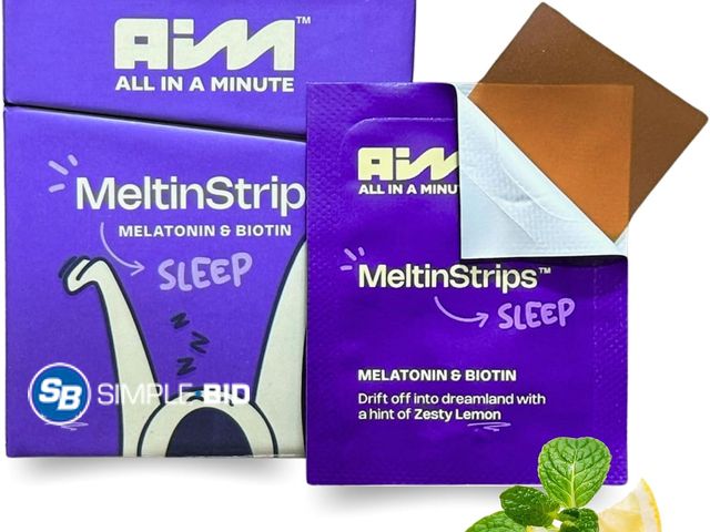 Lot 58-77748 - New MeltinStrips® Fast Dissolving Sleep Strips - 5mg Melatonin, Biotin, Valerian Root | Deep Nightti...