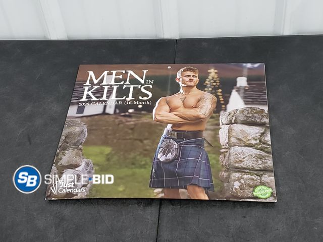 Lot 58-53809 - New MEN in KILTS 2026 wall Calendar