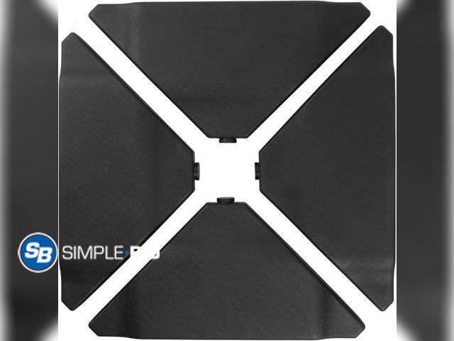 Lot 58-71932 - New Abba Patio Umbrella Offset Base Stand 4PCS, Cantilever Umbrella, Light-Duty Square Stand, Sand F...