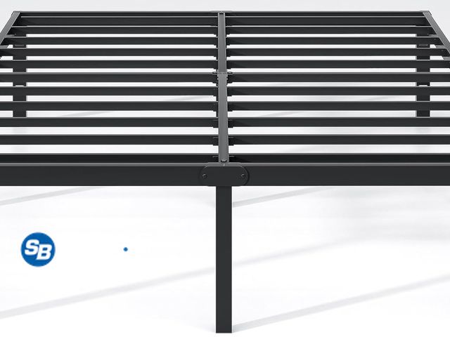Lot 58-75608 - NEW JETO Metal Bed Frame,Queen Size Bed Frame with Storage Space,14 Inch Heavy Duty Sturdy Mattress ...