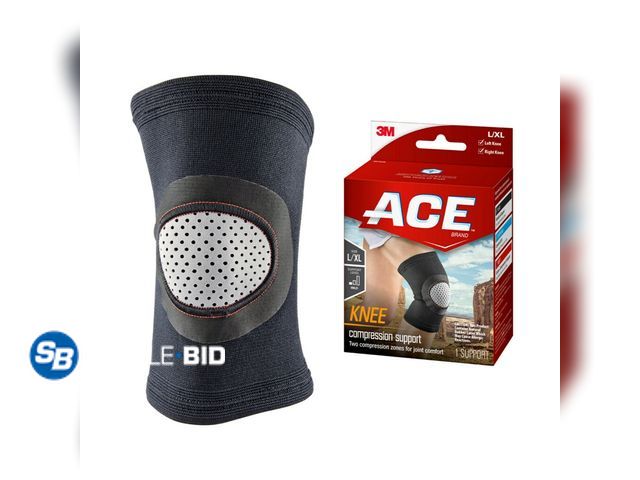 Lot 58-51400 - New ACE Brand Compression Knee Support, L/XL, Breathable