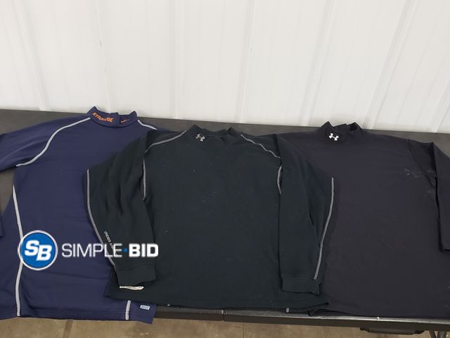 Lot 58-77323 - Lot of (3) Men's Coldweather Under Armour, Nike Shirts - used but in good condition