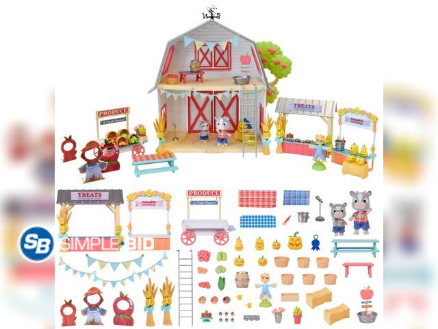 Lot 58-51521 - New Honey Bee Acres Harvest Festival, Doll Playset with Mini Figures, 62 Pieces, Children Ages 3