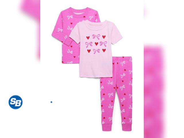 Lot 58-33398 - Wonder Nation Toddler Short and Long Sleeve Cotton Pajama Set, 3-Piece - SIZE 5T