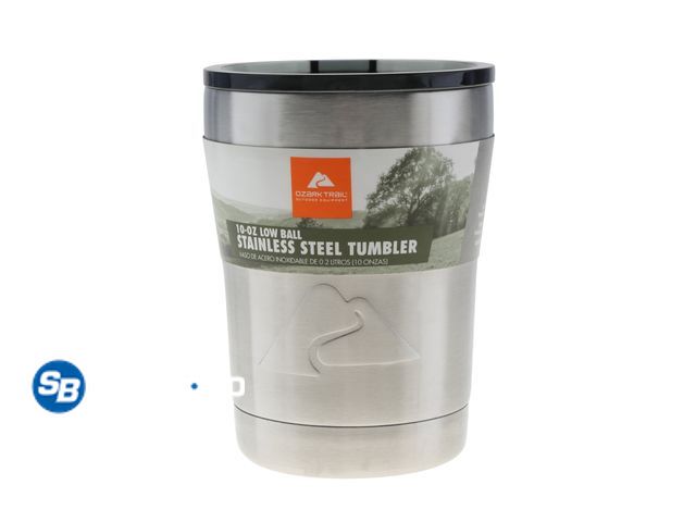 Lot 58-58675 - New Ozark Trail 10 oz Tumbler Vacuum Insulated Stainless Steel Lowball, Silver
