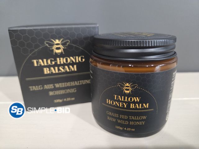 Lot 58-83189 - New Tallow Honey Balm - Grass Fed Tallow Raw Wild Honey 4.23 oz