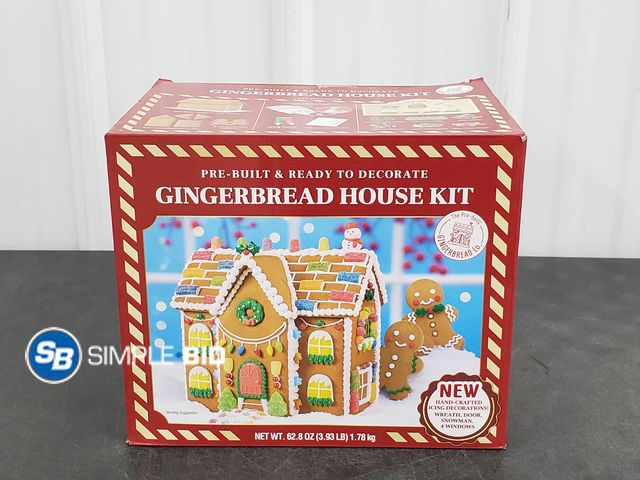 Lot 58-60989 - Pre-Built Gingerbread House Kit - unopened - Great for anytime of year with the kiddos!