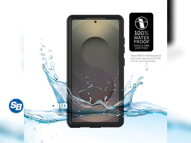 Lot 58-27170 - New Body Glove Tidal Waterproof Phone Case for Samsung Galaxy S25 Ultra - Black/Clear