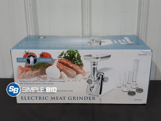 Lot 58-28349 - Ship to Shore Electric Meat Grinder - Used but in Good Condition - All Parts Included