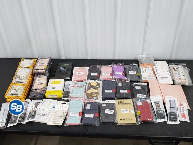Lot 58-31074 - Large Lot of PHONE cases and Accessories - variety of styles and sizes - unused