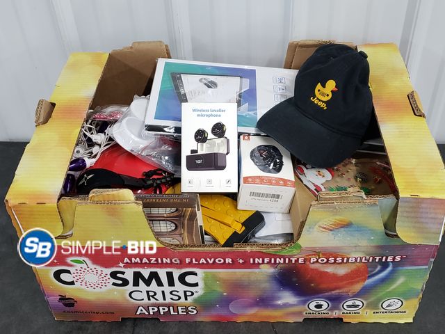Lot 58-80742 - BOX of SMALL amazon items and more - variety of items - unused