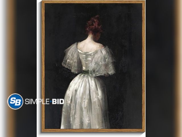 Lot 58-28671 - New InSimSea Framed Canvas Prints Art Vintage Decor, Dark Academia Female Form Retro Decor, Seventee...