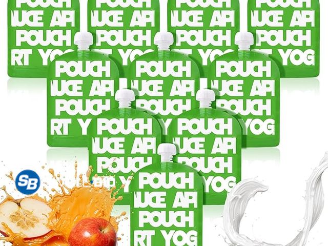 Lot 58-26318 - New Palksky Refillable Squeeze Pouches for Applesauce/Yogurt/Snack/Squash/Any Food Puree/Smoothies, ...