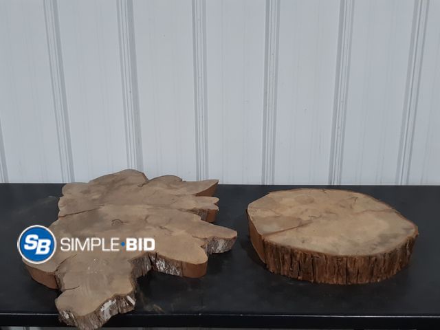 Lot 58-36008 - Lot of (2) Live Edge Wood Planks - Great for your Crafts!!!